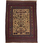 284 x 190 cm Afghan Kilim Barjesta with Bold Botanical Medallions – Handwoven Wool