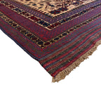 284 x 190 cm Afghan Kilim Barjesta with Bold Botanical Medallions – Handwoven Wool
