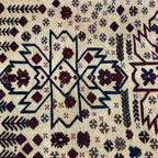 284 x 190 cm Afghan Kilim Barjesta with Bold Botanical Medallions – Handwoven Wool