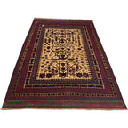 284 x 190 cm Afghan Kilim Barjesta with Bold Botanical Medallions – Handwoven Wool