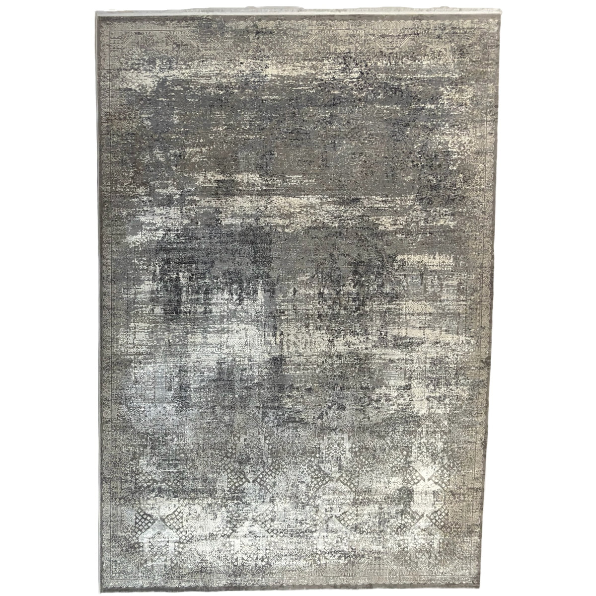 290 x 200 cm Milat Aspendos Grey & Anthracite Distressed Rug