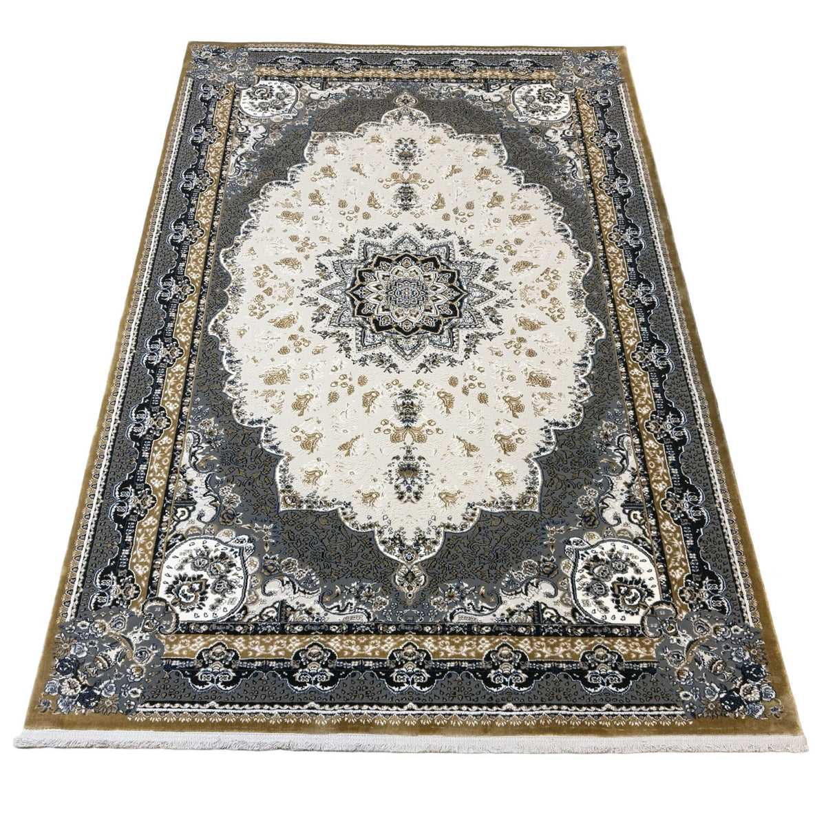 230 x 160 cm Persian Kirman Design Machine Made Rug