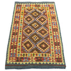 149 x 100 cm Hand-Woven Afghan Kilim Rug