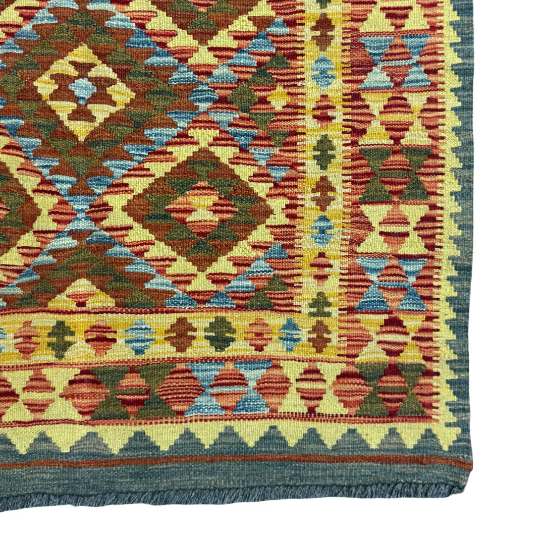149 x 100 cm Hand-Woven Afghan Kilim Rug