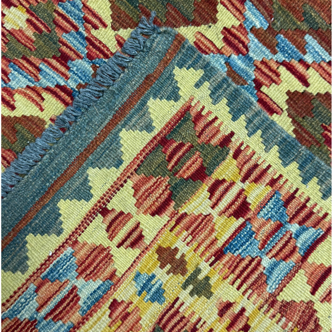 149 x 100 cm Hand-Woven Afghan Kilim Rug