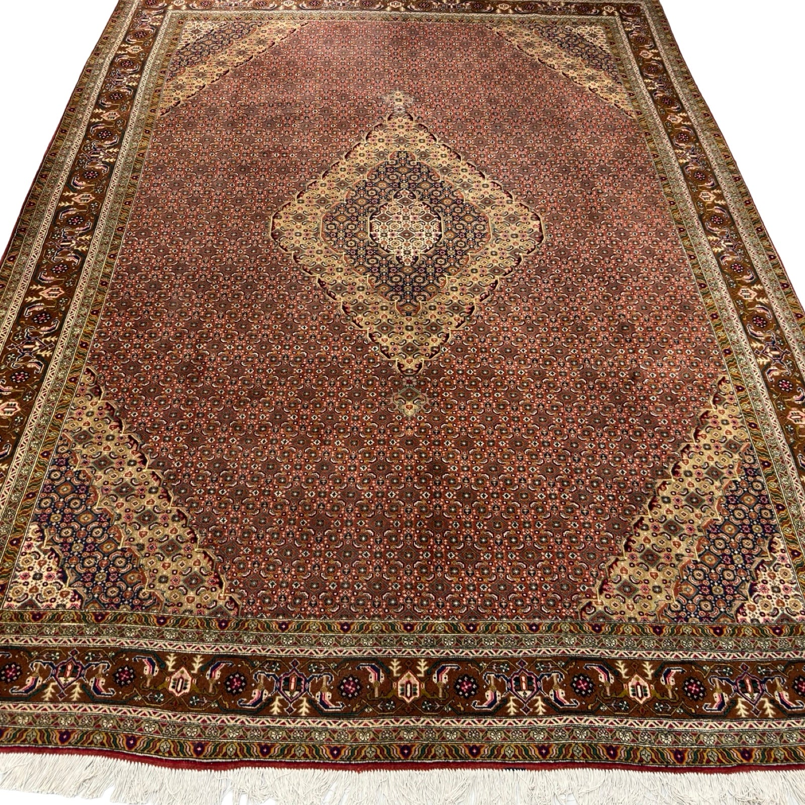 340 x 250 cm Hand-Knotted Persian Bijar Vintage Rug