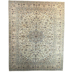 406 x 292 cm Hand Knotted Persian Cream Kashan – Wool Rug