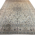 406 x 292 cm Hand Knotted Persian Cream Kashan – Wool Rug
