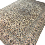 406 x 292 cm Hand Knotted Persian Cream Kashan – Wool Rug