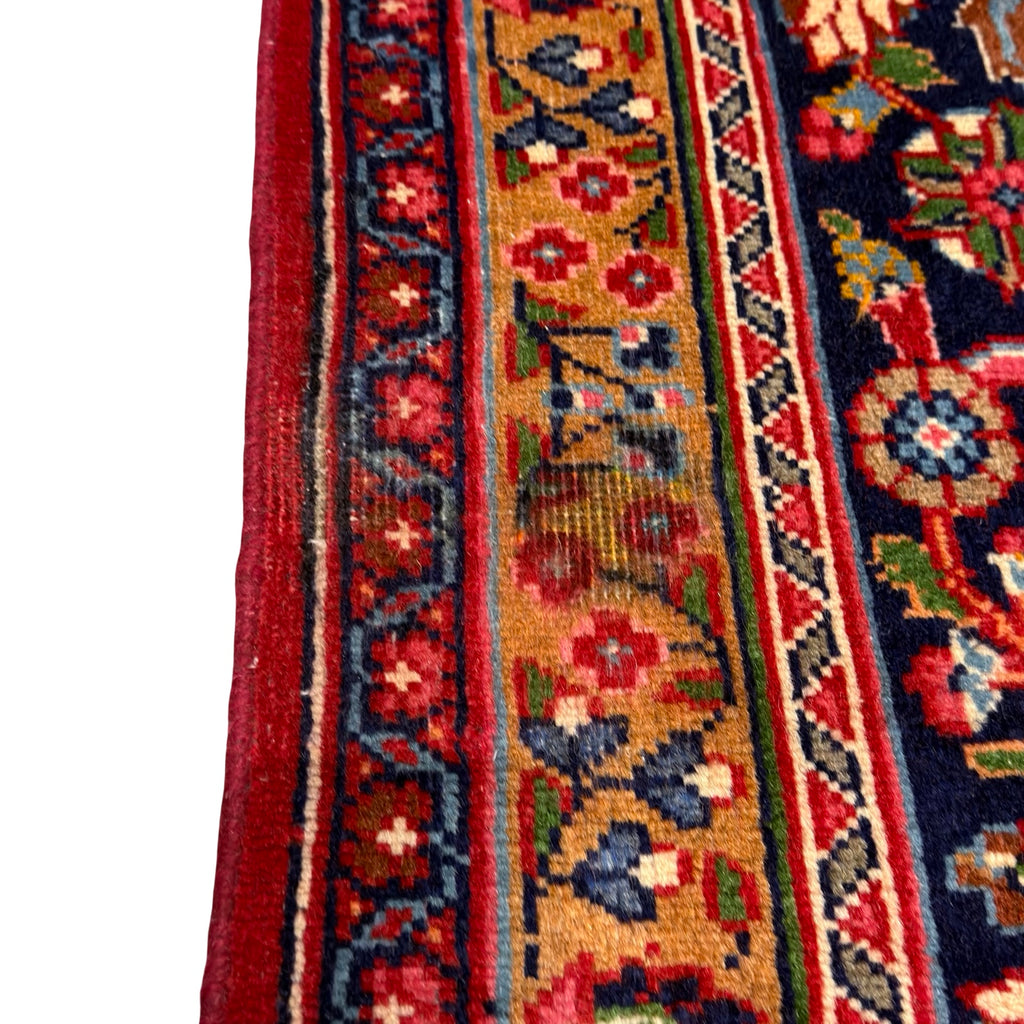 400 x 290 cm Large Persian Mashad Hand-Knotted Wool Rug