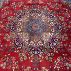400 x 290 cm Large Persian Mashad Hand-Knotted Wool Rug