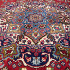 400 x 290 cm Large Persian Mashad Hand-Knotted Wool Rug