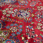 400 x 290 cm Large Persian Mashad Hand-Knotted Wool Rug