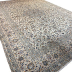 406 x 292 cm Hand Knotted Persian Cream Kashan – Wool Rug