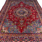 400 x 290 cm Large Persian Mashad Hand-Knotted Wool Rug