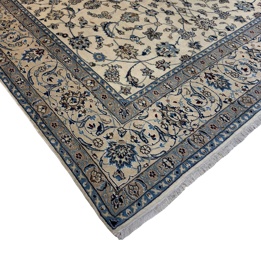 355 x 250 cm Hand Knotted Nain Afshan – Wool & Silk Rug