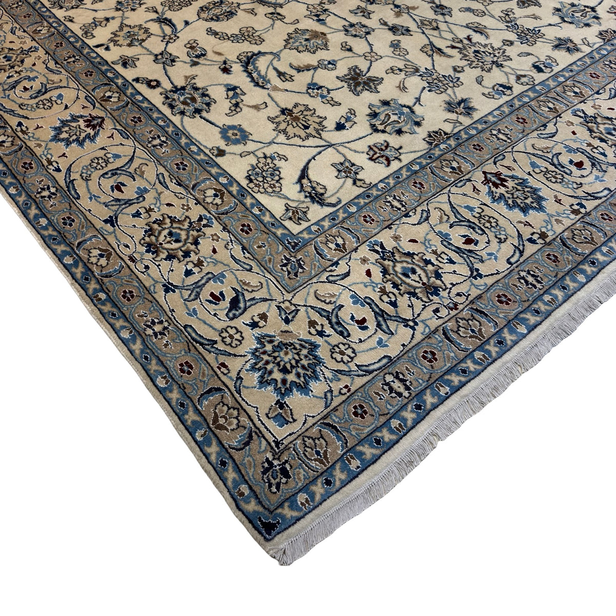 355 x 250 cm Hand Knotted Nain Afshan – Wool & Silk Rug
