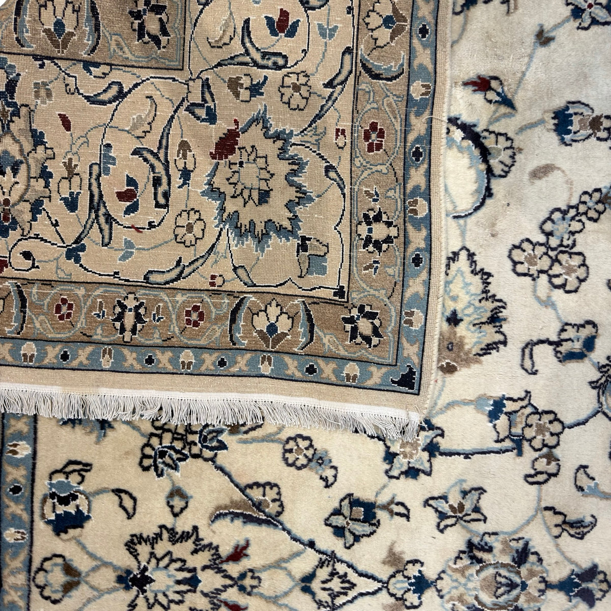 355 x 250 cm Hand Knotted Nain Afshan – Wool & Silk Rug