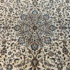 406 x 292 cm Hand Knotted Persian Cream Kashan – Wool Rug