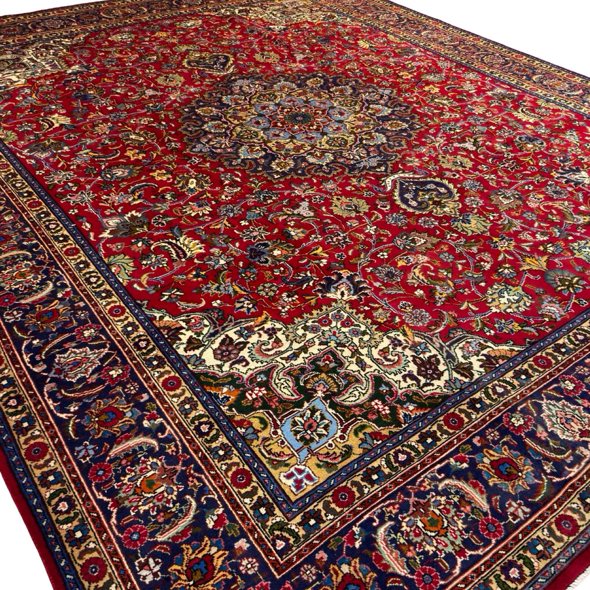 385 x 300 cm Hand Knotted Persian Tabriz – Wool Rug