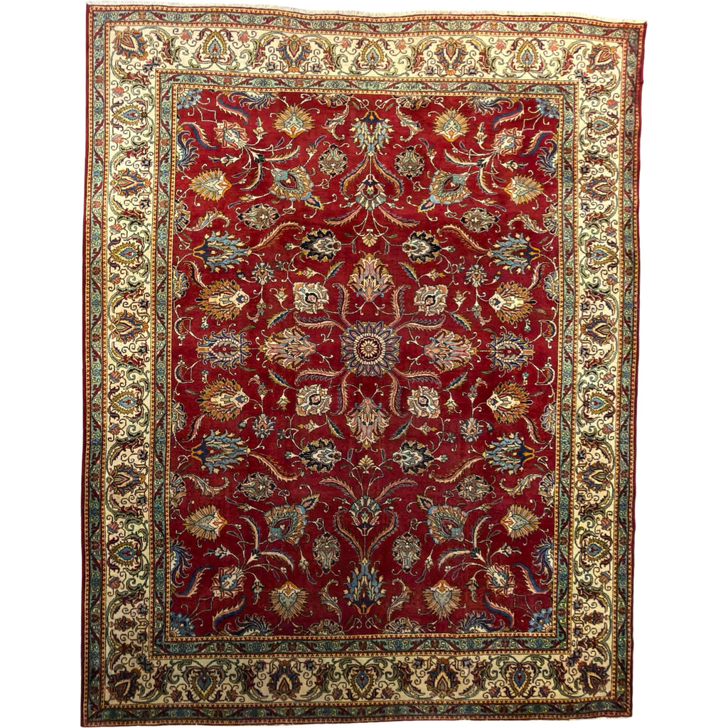 395 x 295 cm Hand Knotted Tabriz All Over – Wool Rug