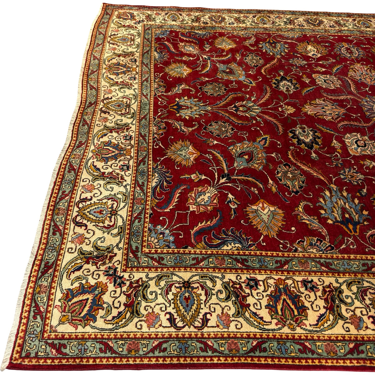 395 x 295 cm Hand Knotted Tabriz All Over – Wool Rug