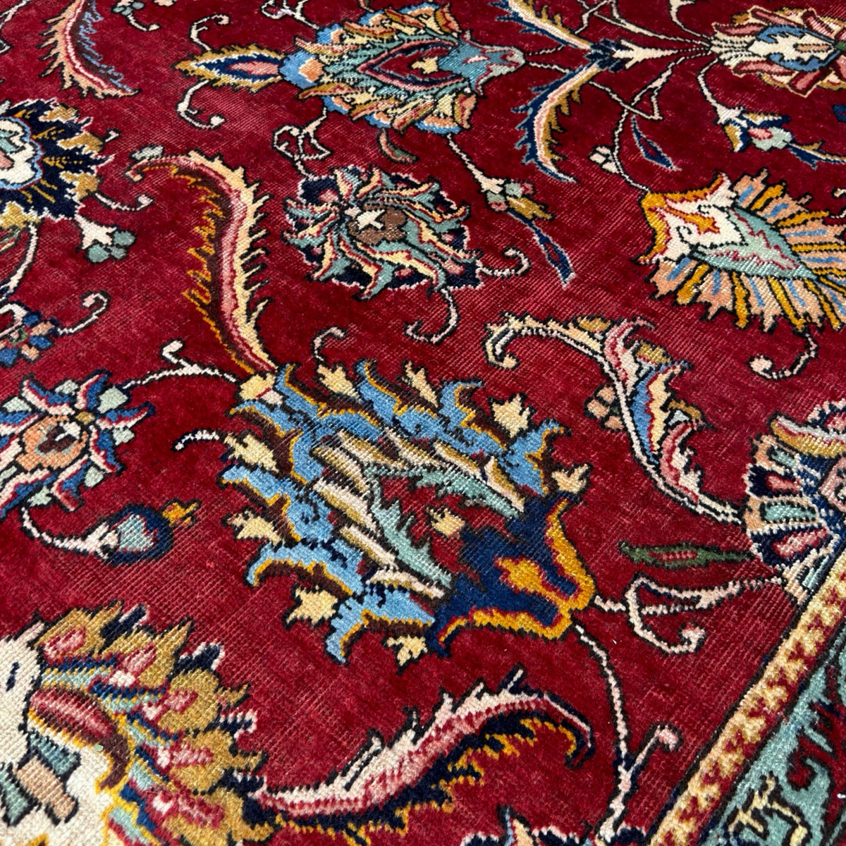 395 x 295 cm Hand Knotted Tabriz All Over – Wool Rug