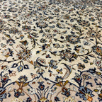 406 x 292 cm Hand Knotted Persian Cream Kashan – Wool Rug