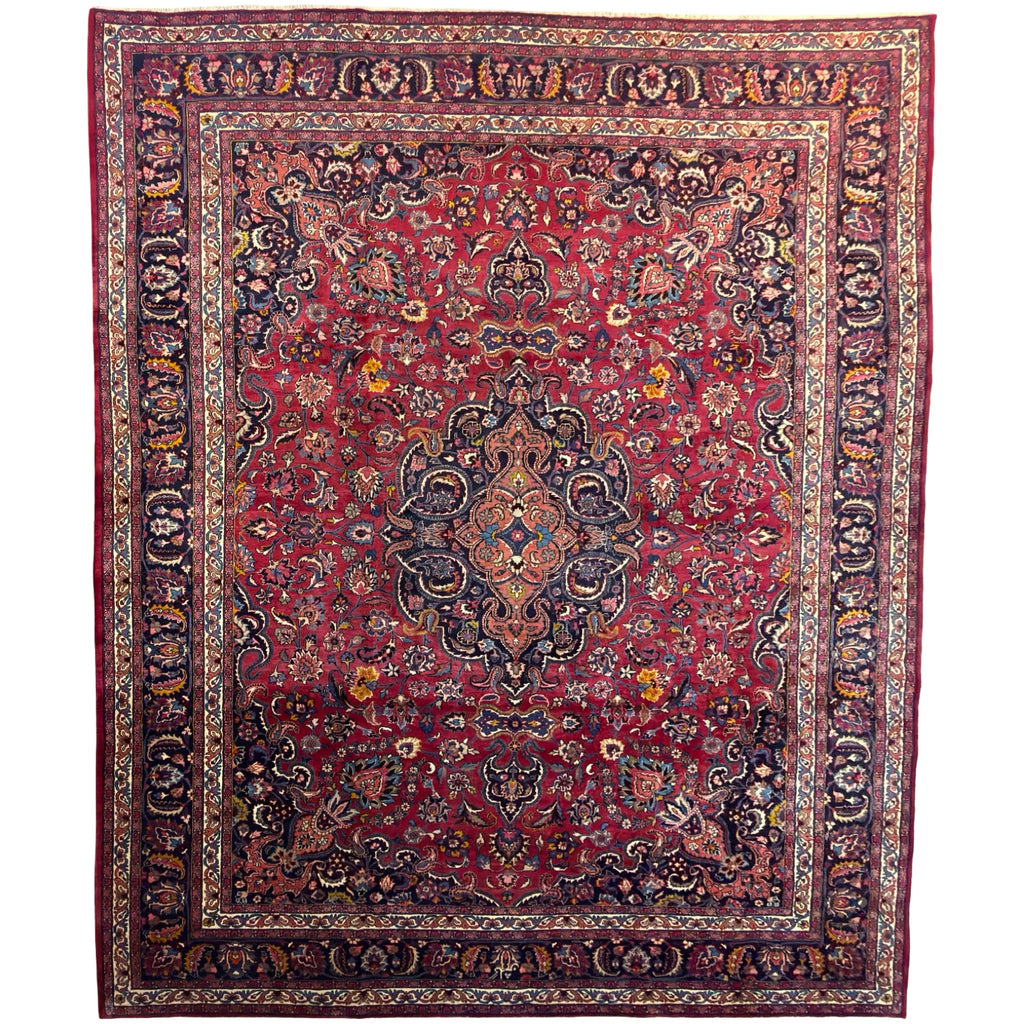 395 x 305 cm Hand Knotted Persian Sabzewar – Wool Rug