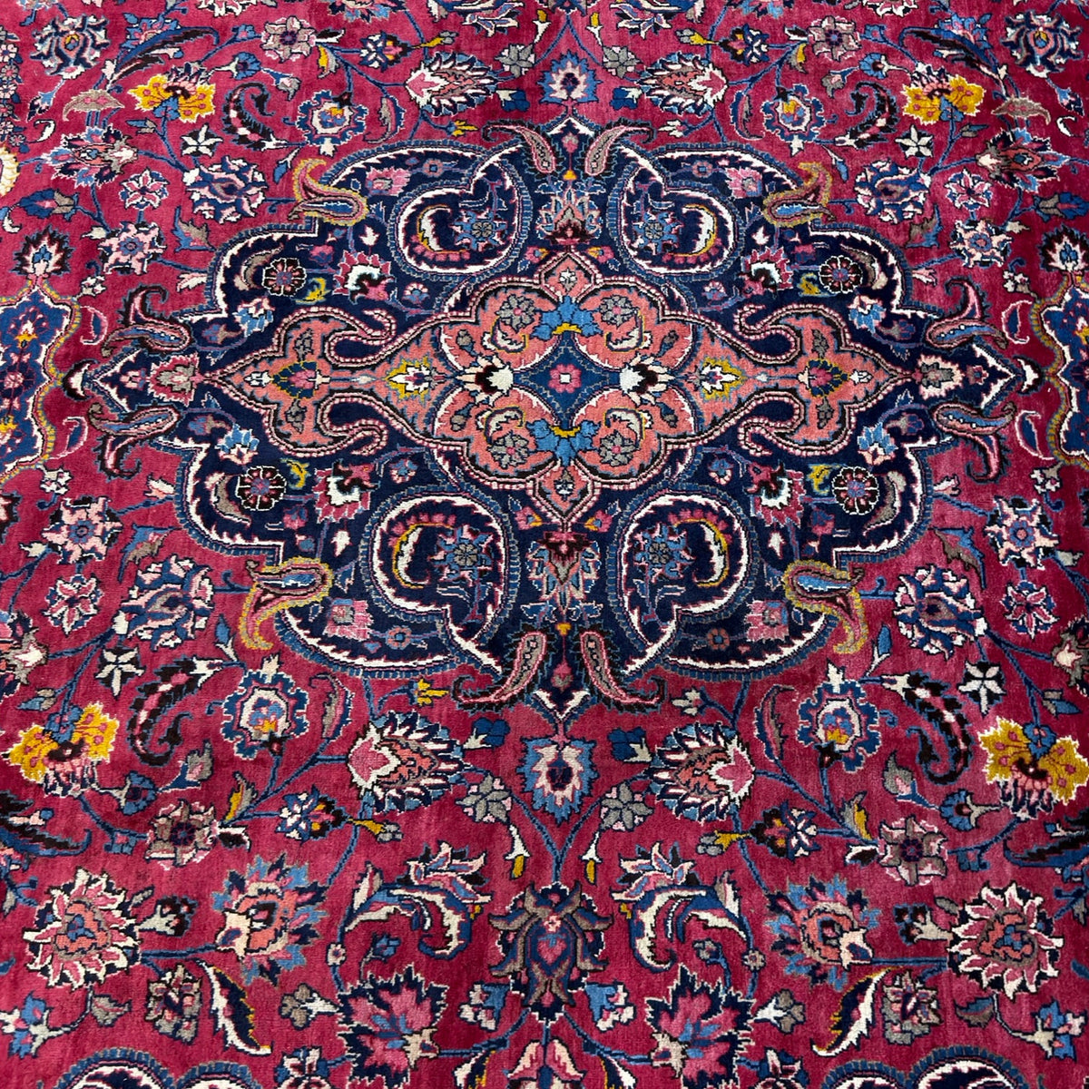 395 x 305 cm Hand Knotted Persian Sabzewar – Wool Rug