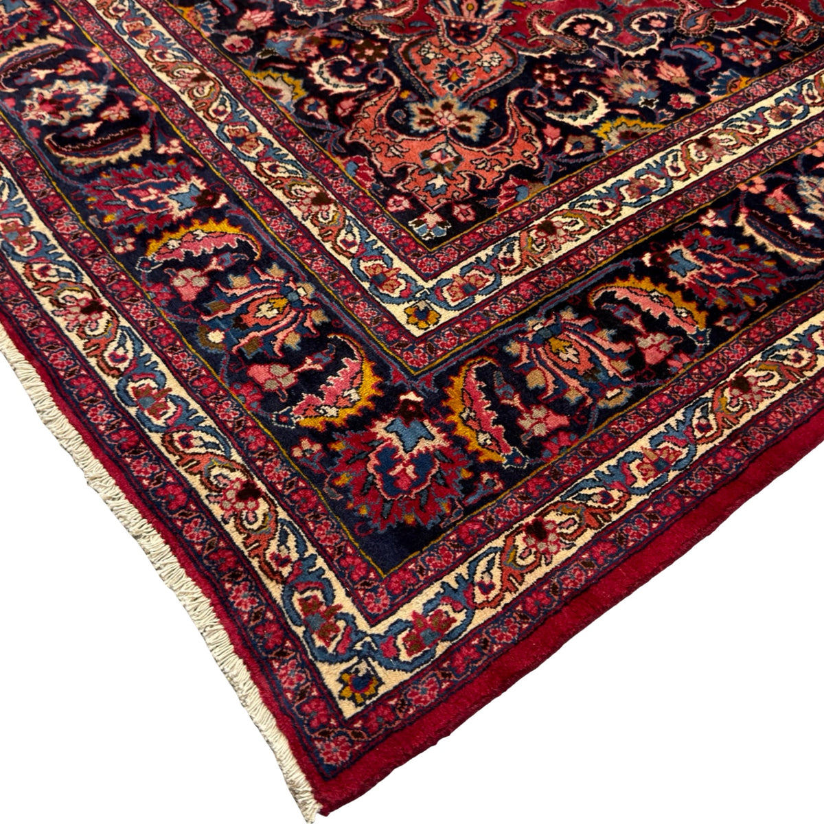 395 x 305 cm Hand Knotted Persian Sabzewar – Wool Rug