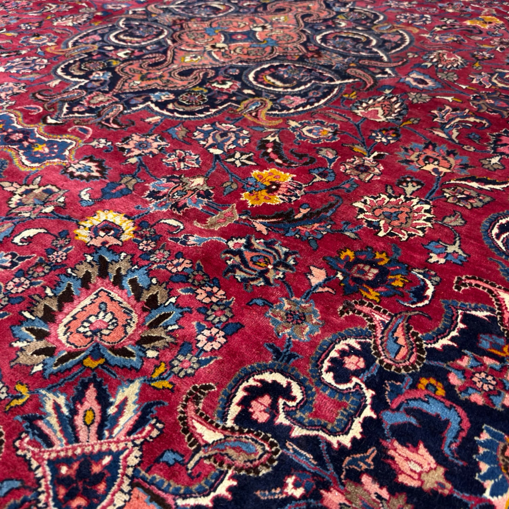 395 x 305 cm Hand Knotted Persian Sabzewar – Wool Rug