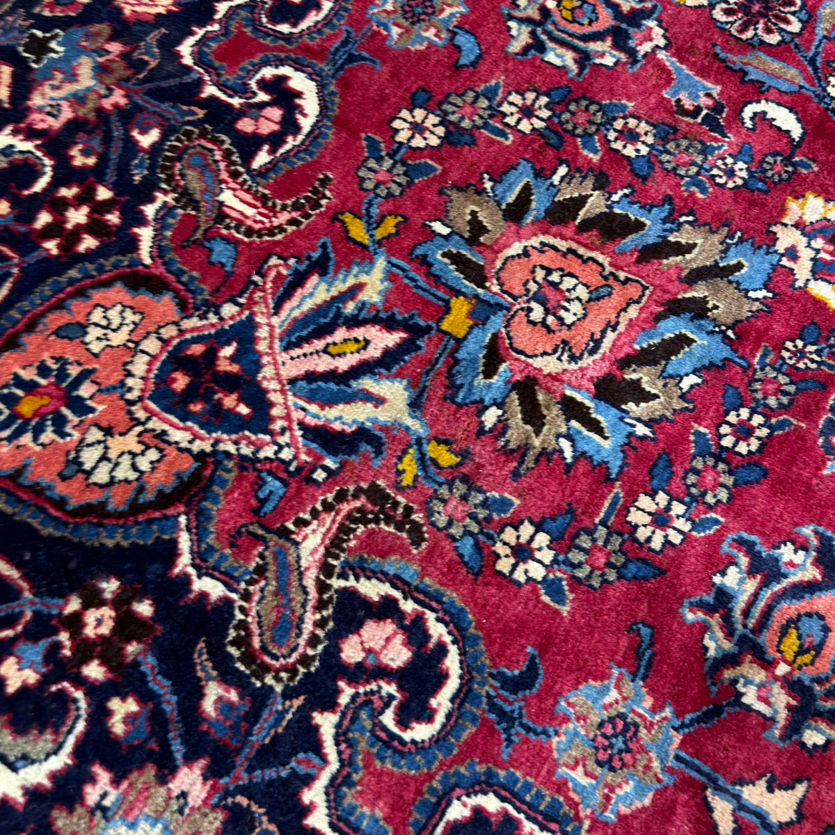 395 x 305 cm Hand Knotted Persian Sabzewar – Wool Rug