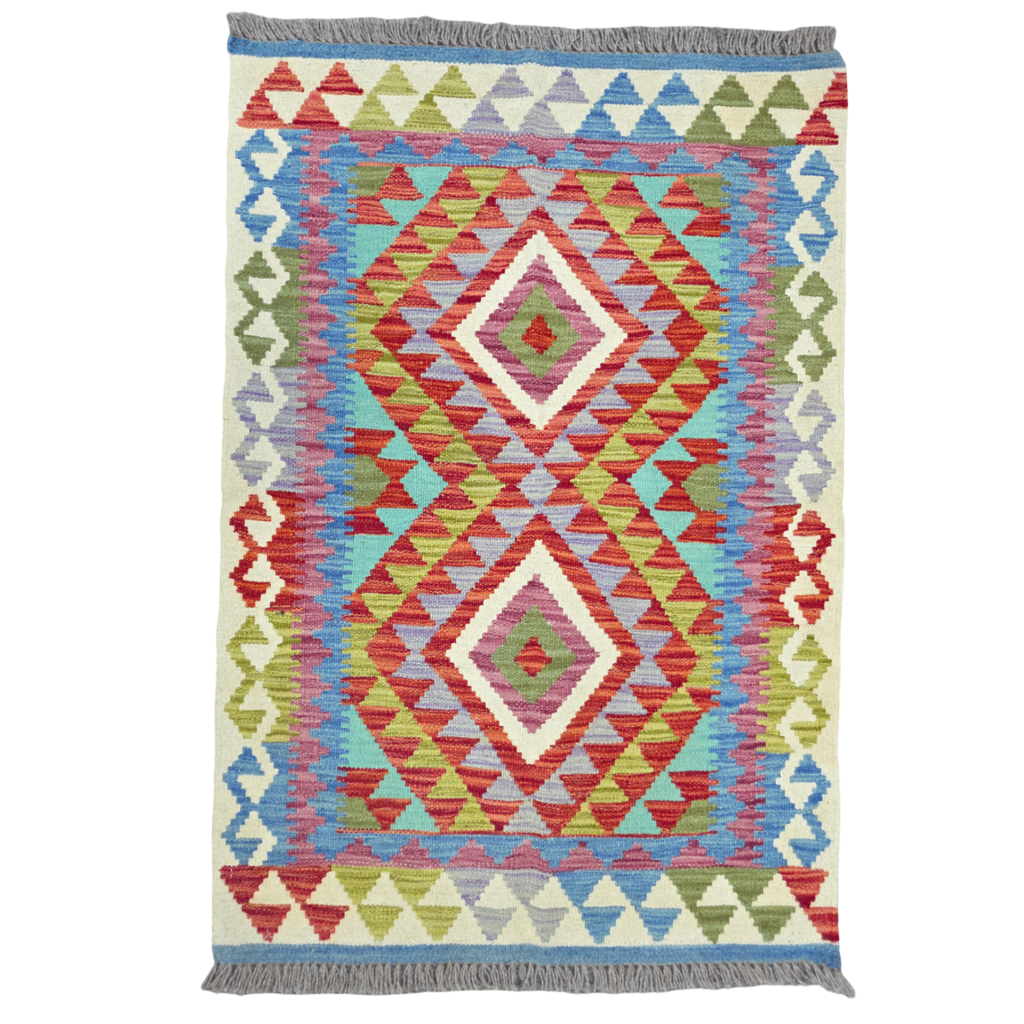 125 x 84 cm Hand Woven Afghan Kilim Rug