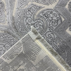 230 x 160 cm Silver Grey Vintage Damask Pattern Rug