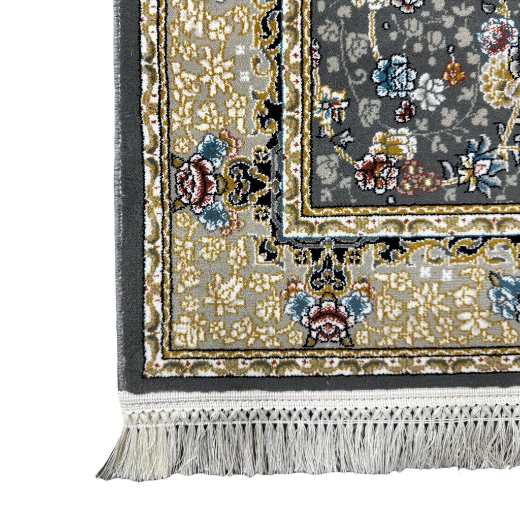 Midnight blossom traditional rug detail