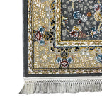 Midnight blossom traditional rug detail