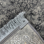 Grey Persian floral rug detail