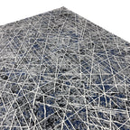 230 x 160 cm Silver Blueprint Crossline Designer Rug
