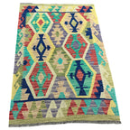 150 x 104 cm Hand-Woven Afghan Kilim Rug