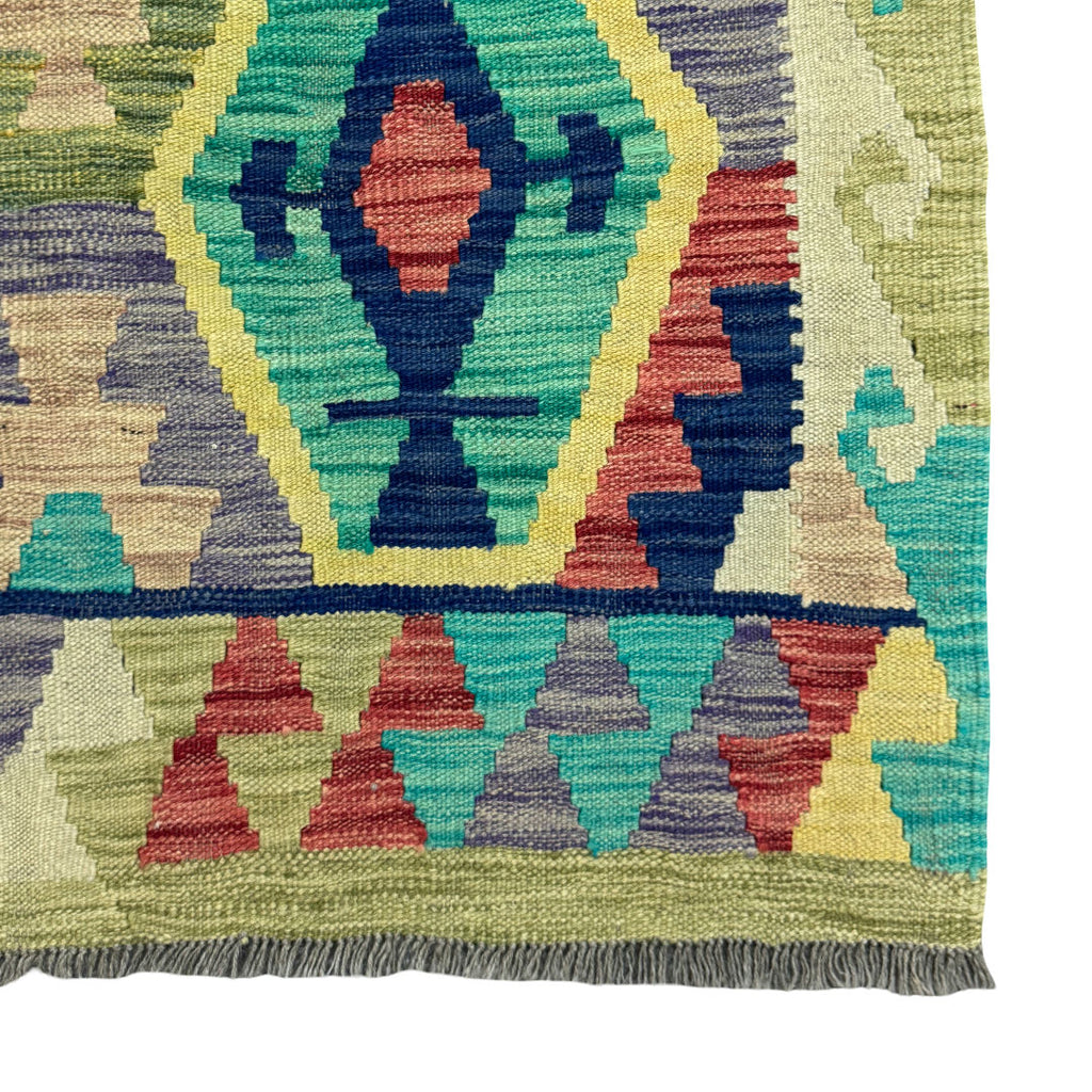 150 x 104 cm Hand-Woven Afghan Kilim Rug