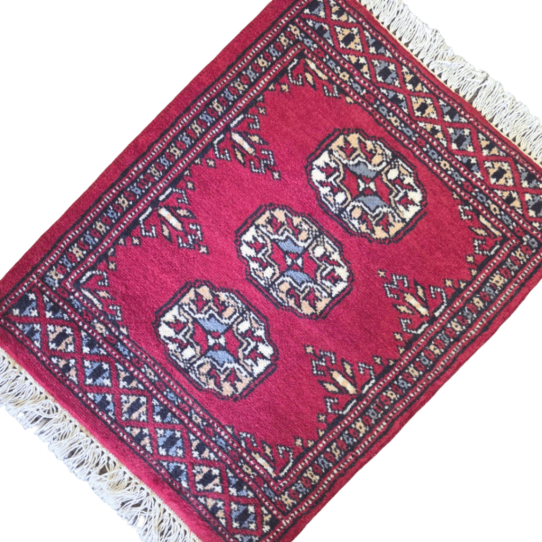 65 x 45 cm Hand Knotted Bokhara – Red Rug