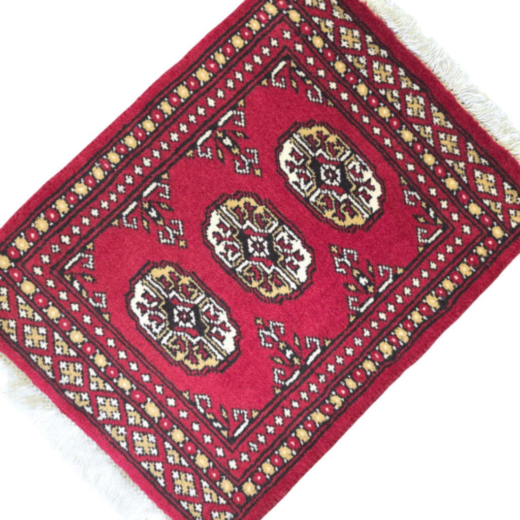 65 x 45 cm Hand Knotted Bokhara – Red Rug