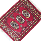 65 x 45 cm Hand Knotted Bokhara – Red Rug