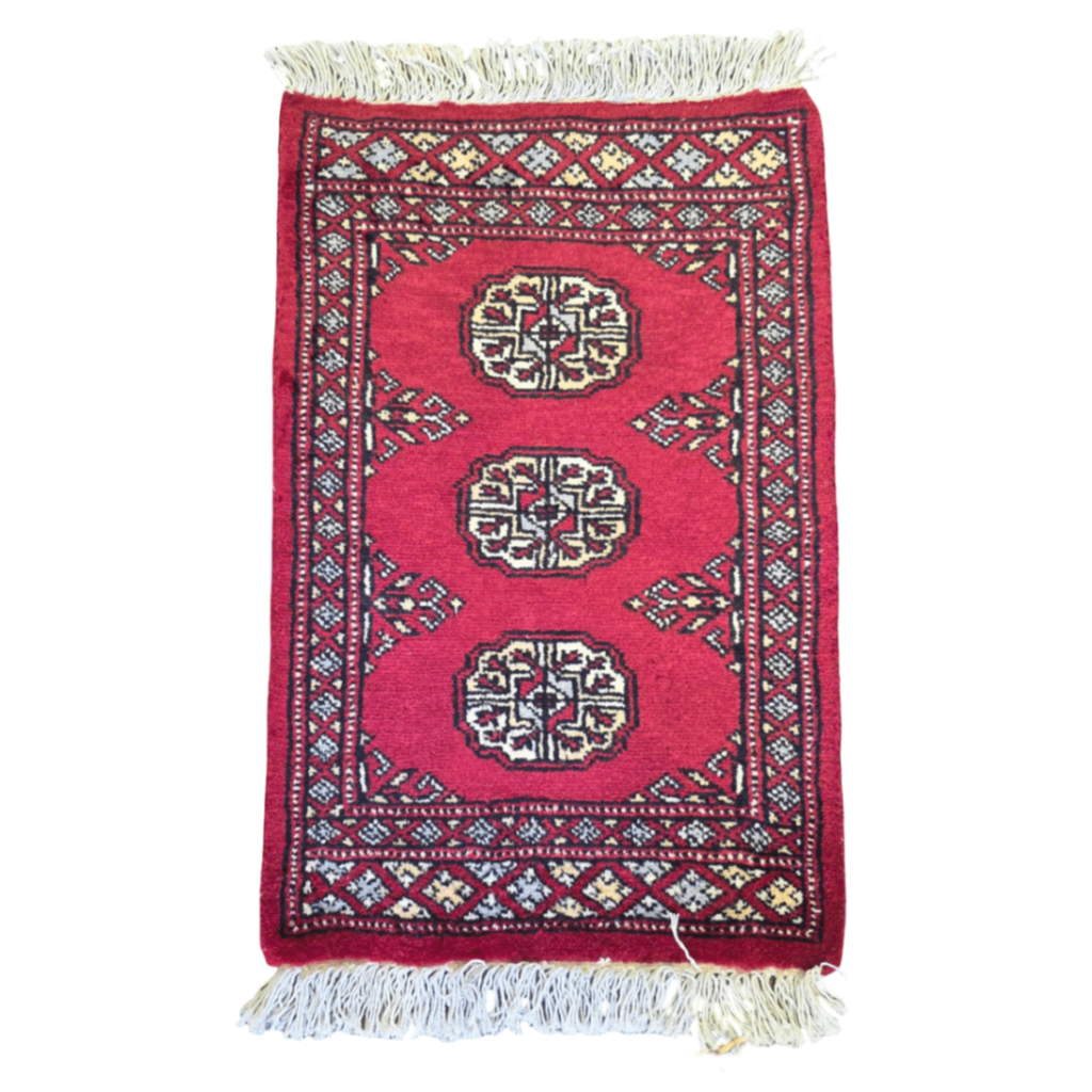 65 x 45 cm Hand Knotted Bokhara – Red Rug