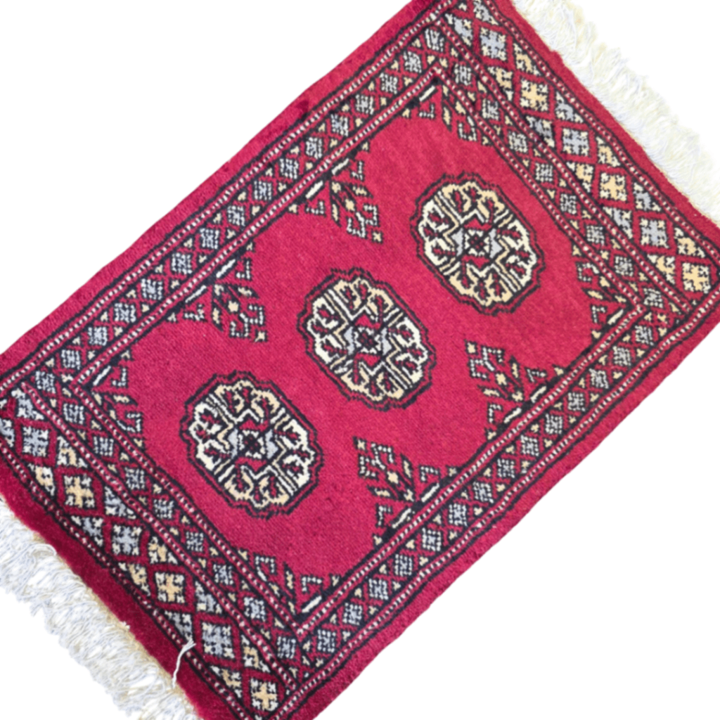 65 x 45 cm Hand Knotted Bokhara – Red Rug