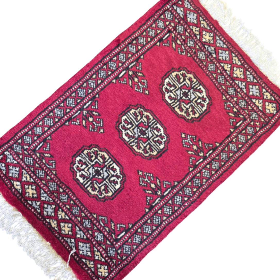 65 x 45 cm Hand Knotted Bokhara – Red Rug