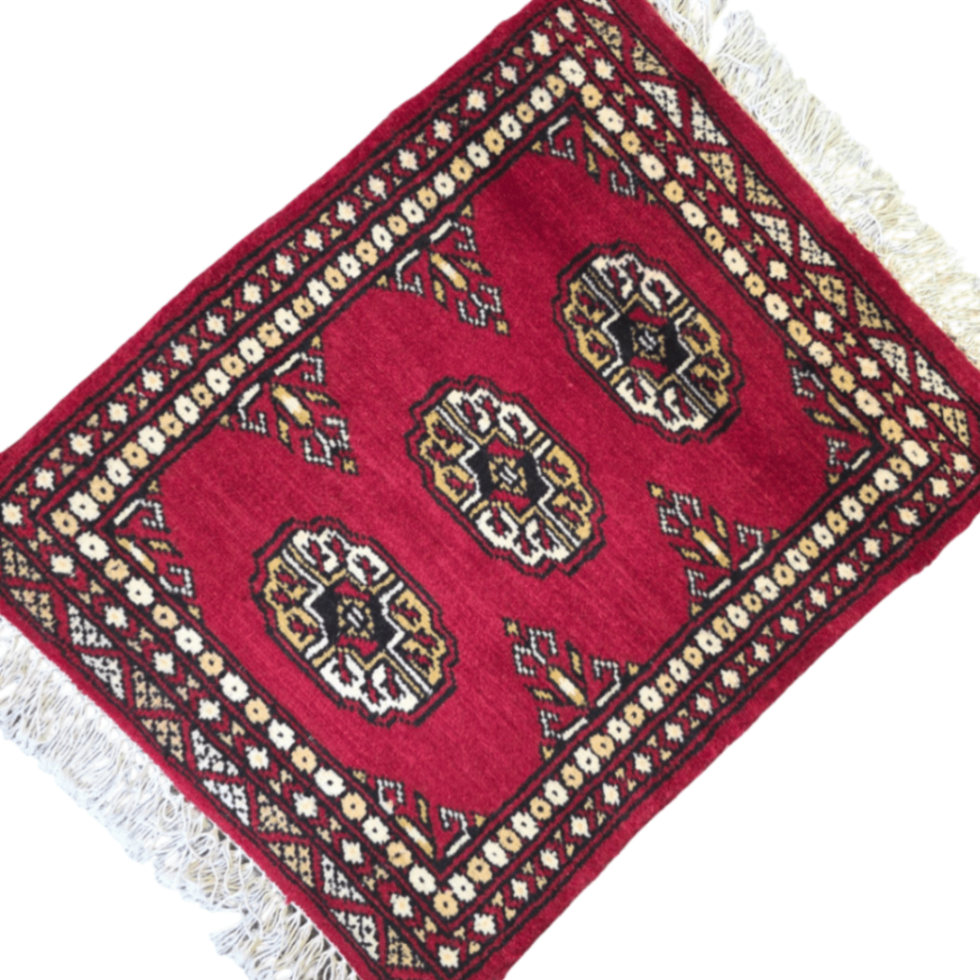 65 x 45 cm Hand Knotted Bokhara – Red Rug