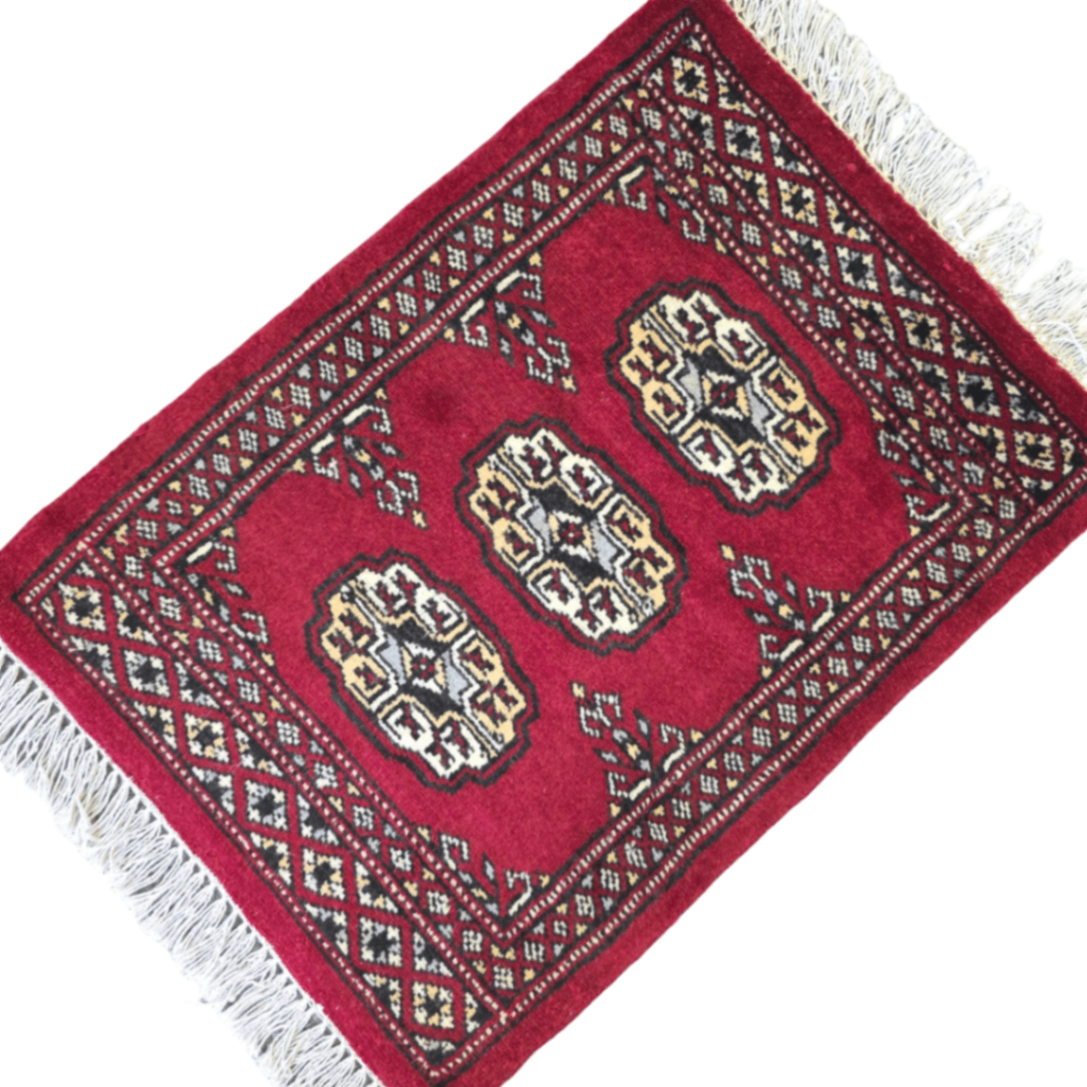 65 x 45 cm Hand Knotted Bokhara – Red Rug