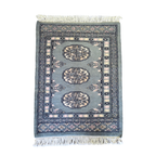65 x 45 cm Hand Knotted Bokhara – Baby Blue Rug